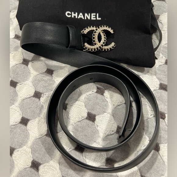 CHANEL CC Logo Luxurious leather belt ⭐️⭐️⭐️size 80 - Picture 4 of 17